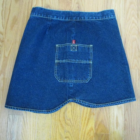 TOMMY HILFIGER WOMENS JUNIORS SIZE 5 SKIRT DARK BLUE JEAN DENIM SHORT SHIRT TAIL - Picture 2 of 10